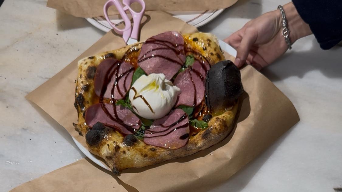 Pizza Burrata & Roast Beef